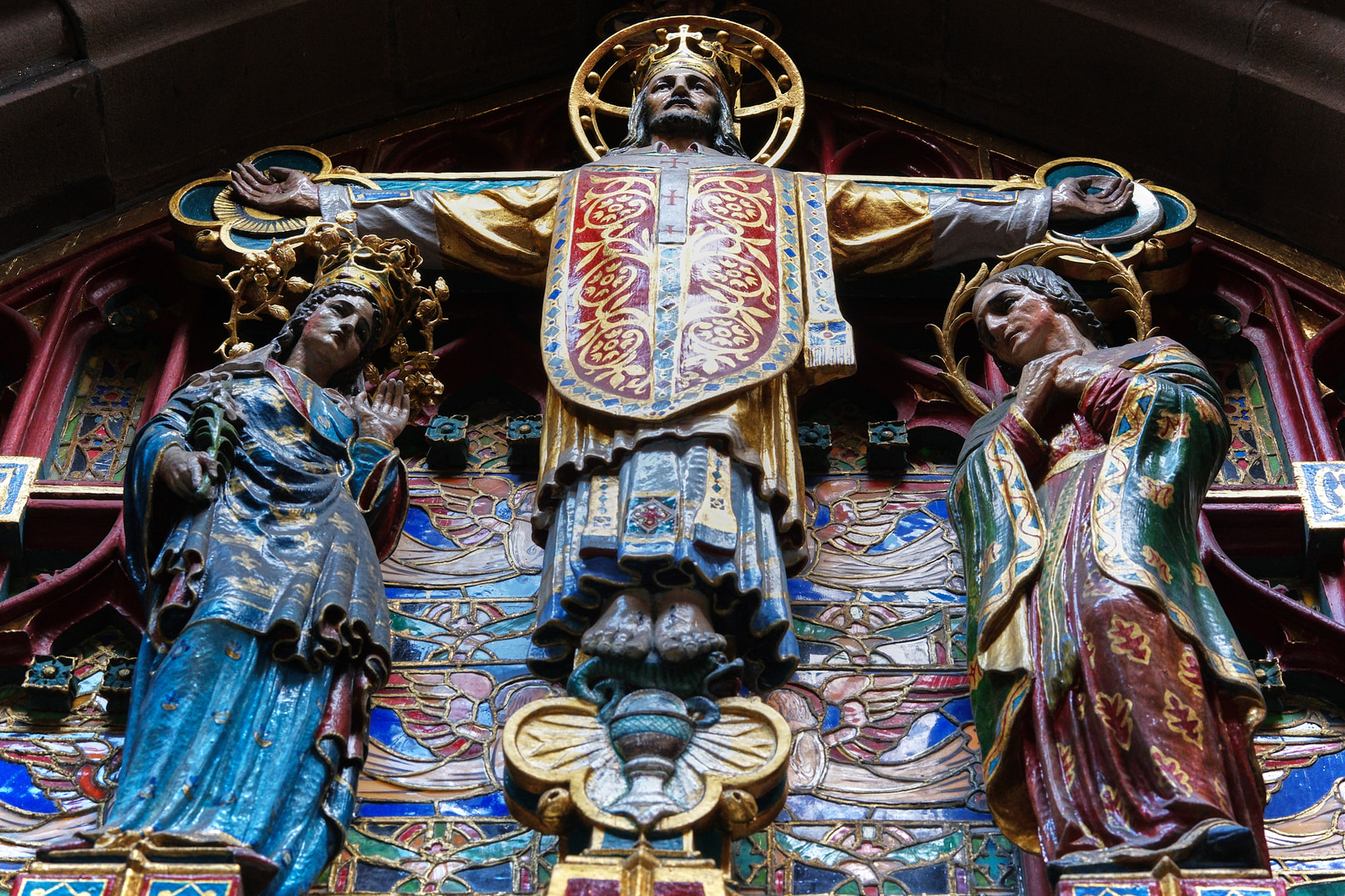 Religious sculpture from church facade.