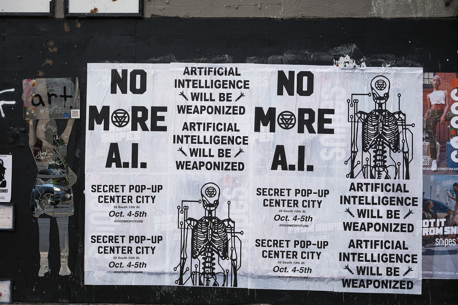 Wheatpaste posters street art