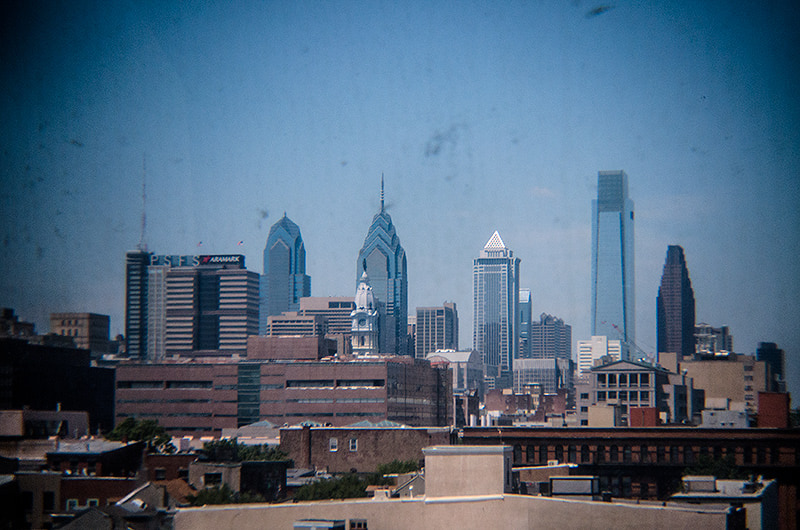 Philadelphia Skyline as Seen From Ben Franklin Bridge