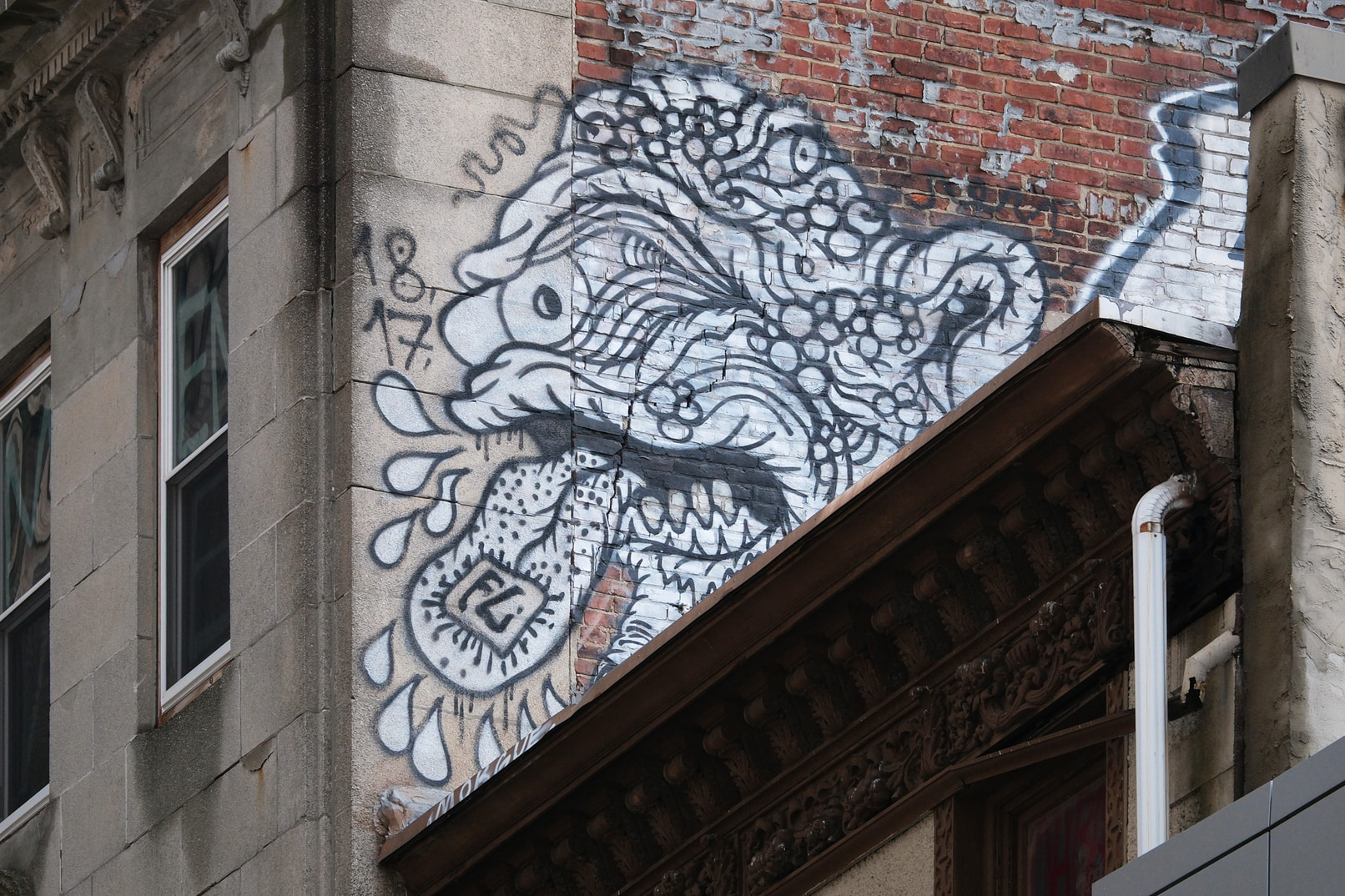 Dope ass graffiti on party wall.