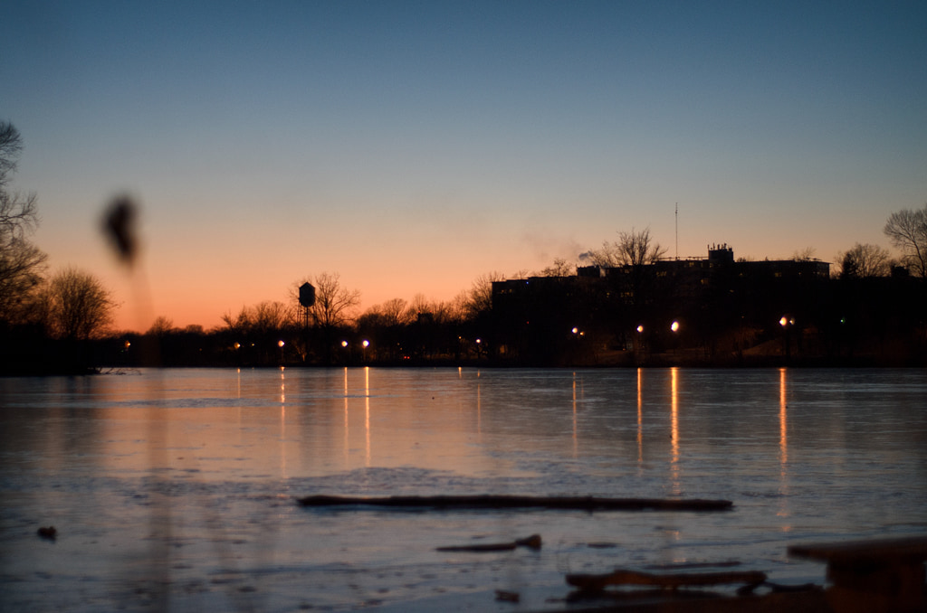 Cold Sunset Over Newton Lake Park