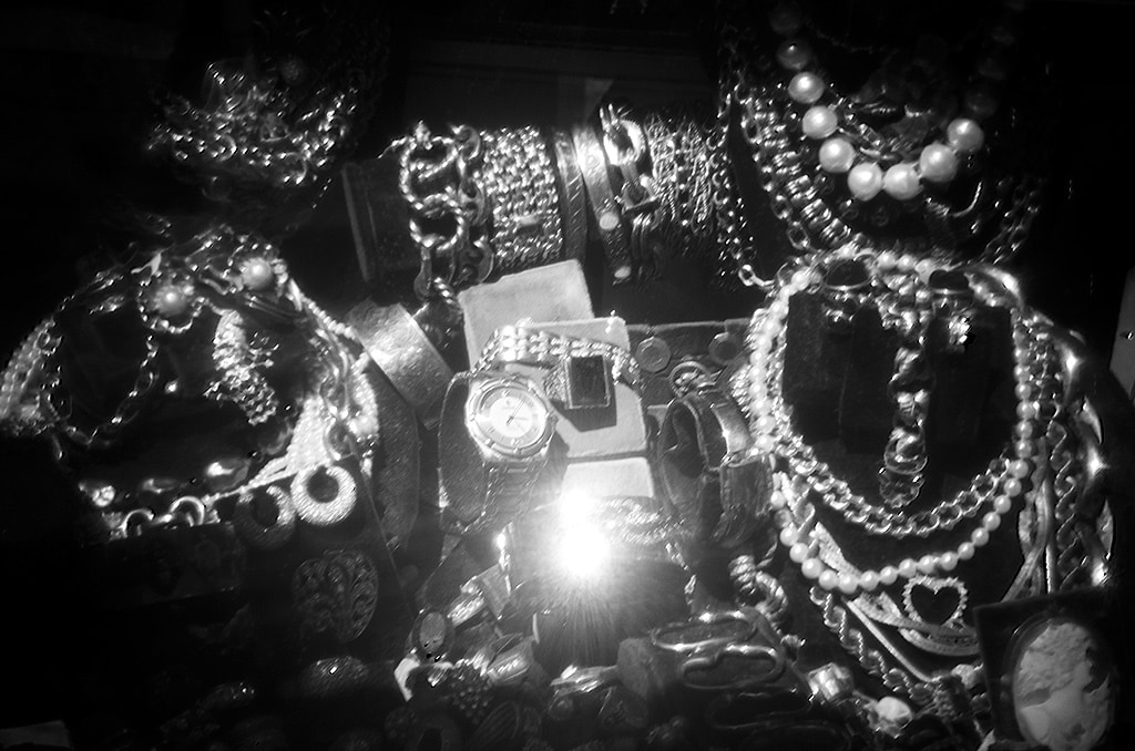 Junk Jewelry Window Display