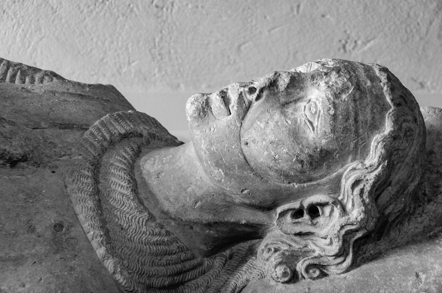 Tomb Effigy of a Recumbent Knight from the Abbey of Sainte-Marie
