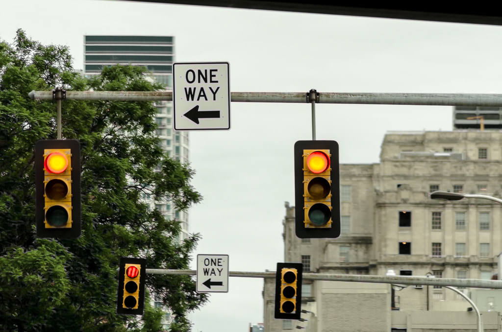 One Way with Street Lights